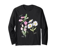 Foxglove Daisy Tulip - Vintage Floral Bloom for Nature Lover Manga Larga