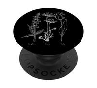 Foxglove Daisy Tulip - Vintage Floral Bloom for Nature Lover PopSockets PopGrip Adhesivo