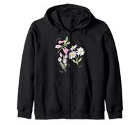 Foxglove Daisy Tulip - Vintage Floral Bloom for Nature Lover Sudadera con Capucha