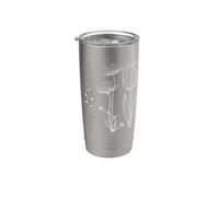 Foxglove Daisy Tulip - Vintage Floral Bloom for Nature Lover Vaso térmico de acero inoxidable de doble pared
