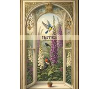 Foxglove Garden Window Notebook: 120 pages with a beautiful Art Nouveau style cover