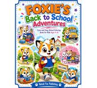 Foxie's Back to School Adventures: Cute and Easy School Coloring Book for Kids Ages 4-8