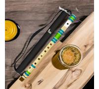 FOXIT MUSICAL Flautas para diestros C naturales con cubierta de terciopelo sintonizadas con fibra de PVC Tanpura A = 440 Hz (PVC C afilado a la derecha)