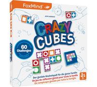 FoxMind 3100235 Crazy Cubes, Genial diversión para la Familia, Rompecabezas de Dados de Ritmo rápido para 1-4 Personas, Brainteaser para niños a Partir de 7 años