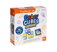 FoxMind 3100236 Crazy Cubes Junior, ingeniosa diversión para niños, Rompecabezas de Dados rápidos para 1-4 Personas, Brainteaser a Partir de 4 años, Juego Familiar