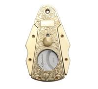 Foxmox Cortador de cigarros guillotina, de alta calidad y con patrón grabado digno, cortadores de cigarros para hombres (dorado)