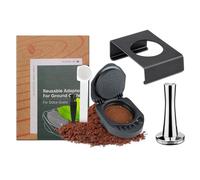 FOXNSK Capsulas Reutilizables Dolce Gusto, Recargable Café Cápsula Adaptador Café Cápsulas Convertidor con 41mm Manosear y Adaptador Soporte Compatible para Piccolo XS/Genio S/EDG 305