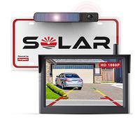 Foxpark Juego de cámara de visión trasera digital inalámbrica solar (1080P), instalación DIY en 3 minutos, soporta 2 cámaras inalámbricas con monitor de 5 pulgadas, IP69 K, resistente al agua para