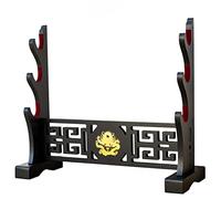 FOXSMZZ Soporte para espadas con tapete de terciopelo japonés Katana Samurai expositor soporte para todas las espadas tanto (Drache-3)