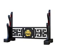 FOXSMZZ Soporte para espadas de sable japonés de terciopelo acolchado para katana, estante de exhibición de samurái, soporte para todas las espadas tanto (Dragón-2)