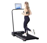 FOXSPORT Cinta de Correr con reposabrazos y Mando a Distancia - diseño Que Ahorra Espacio, Motor silencioso, Pantalla LCD, variación de Velocidad de 1-10km/h, hogar y Oficina