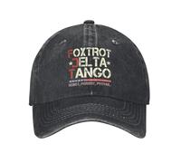 Foxtrot Delta Tango Logo Hombres Gorras de béisbol Mujeres Gorras Divertidas Desgastadas Gorras Clásicas para Entrenamientos al Aire Libre Sombrero Solar Ajustable