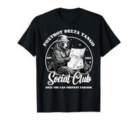 Foxtrot Delta Tango Social Club Vintage Bear Camiseta