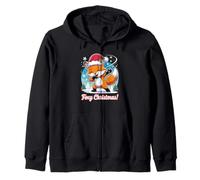 Foxy Christmas Dancing Fox, Navidad, Navidad, Lindo Sudadera con Capucha