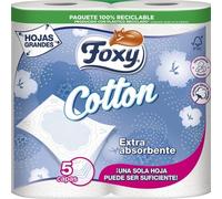 Foxy Cotton Papel Higiénico 4 Rollos 5 Capas