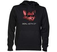 Foxy - Deal with It Negro Jersey Sudadera con Capucha Unisexo Hombre Mujer Tamaño M Black Unisex Hoodie Size M