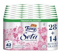 FOXY SEDA Papel higienico 4+2 Rollos - Pack 7 unidades - Total 42 Rollos