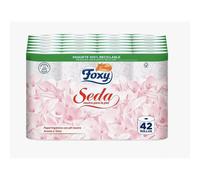 Foxy Seda Papel higiénico Neutro 42 Rollos 3 Capas 6rollo x 7 pack total 42 rollos