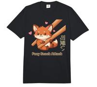 Foxy Snack Attack Kawaii Fox Comfort Colors Adult Heavyweight T-Shirt