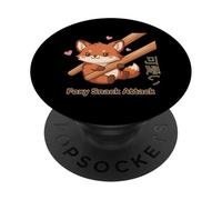 Foxy Snack Attack Kawaii Fox PopSockets PopGrip Adhesivo
