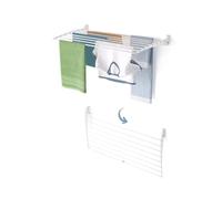 foxydry Fold, tendedero de Pared, Plegable Ahorra Espacio, 102 cm | de aluminio y acero inoxidable, plegable hacia abajo, antióxido, para terraza y balcón, soporta 10 kg, blanco