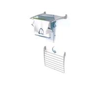foxydry Fold, tendedero de Pared, Plegable Ahorra Espacio, 62 cm | de aluminio y acero inoxidable, plegable hacia abajo, antióxido, para terraza y balcón, soporta 10 kg, gris