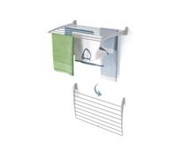 foxydry Fold, tendedero de Pared, Plegable Ahorra Espacio, 82 cm | de aluminio y acero inoxidable, plegable hacia abajo, antióxido, para terraza y balcón, soporta 10 kg, gris