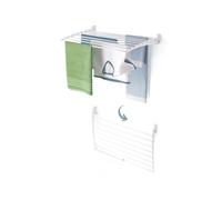 foxydry Fold, tendedero de Pared, Plegable Ahorra Espacio, 82 cm | de aluminio y acero inoxidable, plegable hacia abajo, antióxido, para terraza y balcón, soporta 10 kg, blanco