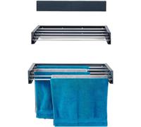 foxydry Hide, tendedero de Pared, Plegable, Ahorra Espacio, 101 cm | de acero, retráctil, plegable, ahorra espacio, para interior y exterior cubierto, soporta 25 kg, antracita
