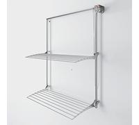 foxydry Wall Plus Tendedero de pared vertical Tendedero retráctil plegable para interior y exterior (Grey DX, 100)