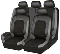 FOXZY 9 Piezas Fundas Asientos Coche para Audi A6 C6 Limousine/Avant 2004 2005 2006 2007 2008-2011, Cuero Funda Asiento Coche Impermeable Durable Juegos de Cubreasientos Interior,B Grey