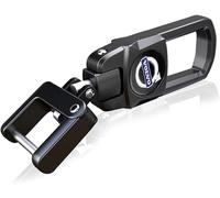 FOXZY Llavero De Metal Para Coche Para Volvo S90 S60 Xc60 Xc40 Xc90 V40 V60 S60 S80 Series, Llavero De Acero Inoxidable Antioxidante Para Hombres Y Mujeres,A Black