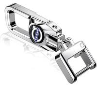 FOXZY Llavero De Metal para Coche para Volvo S90 S60 Xc60 Xc40 Xc90 V40 V60 S60 S80 Series, Llavero De Acero Inoxidable Antioxidante para Hombres Y Mujeres,B Silver