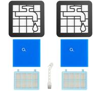 Foydream 2 Piezas Filtros Aspiradoras para Philips FC8010/01/02 PowerPro Compact,Juego Filtros para Alergias Cyclone 5 Filtros Active Series FC9555, FC9550, FC9334, FC9333, FC9331, FC933