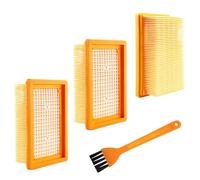 Foydream 3 Filtros de Cartucho, 3 Filtros Aspiradora Kit de Repuesto Recambio y 1 Cepillo de Limpieza de Repuesto para Kärcher WD4, MV4, MV5, MV6, Compatible Filtro Cartucho Lavables y Reutilizables