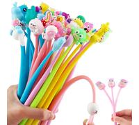 Foydream 30 Bolígrafos Divertidos para Niños, Kawaii Bolígrafo Silicona Animales, para Invitados y Regalos Regalos Cumpleaños Niños Colegio y Fiestas - Apto Para 6 7 8 9 10 Niño y Niña