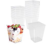 Foydream 50 Piezas 5oz/150ml Vasitos para Postres Reutilizables, Vasos de Postre Transparentes para Postres, Pudines, Yogures y Aperitivos, Set Sin BPA para Fiestas y Eventos