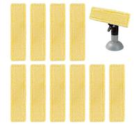 Foydream Almohadillas de Limpieza para Kärcher para Limpiacristales, 10 Piezas de microfibra de repuesto amarilla, piezas de repuesto para limpiacristales para Karcher WV2 WV5