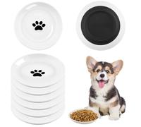 Foydream Comedero Perro Ceramica,6 Pedazo 250 ML Ciotole per Cani in con Base Antiscivolo, Ciotole Piatte per Cuccioli, Gatti e Piccoli Animali