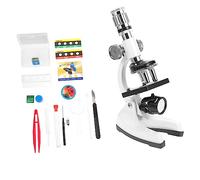 FOYTOKI 1 Juego Microscopio Educativo para Lentes Ajustables y Diapositivas para Introducción Exploración de Especímenes Incluye Todo Necesario para Principiantes
