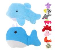 FOYTOKI 10 Piezas Marionetas Dedos de Animales Marinos de Peluche Suaves para Contar Cuentos Juguetes Interactivos para Padres Diseño y Acogedor para Desarrollo Comunicativo