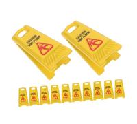 FOYTOKI 12 Piezas Señales Miniatura Suelo Mojado para Casa de Muñecas Letreros de Advertencia Realistas para Educativo y Decoración Señales Precaución Portátiles para rol Creativo