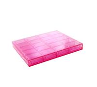 FOYTOKI 1juego Caja De Almacenamiento Acrílica Para Accesorios De Uñas Organizador Transparente Compartimentos Desmontables y Tapa Abatible Para Perlas y Decoraciones De Uñas