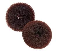 FOYTOKI 2 Piezas de Moño de Dona para Niñas Diseño Versátil de Nylon y Fibra Química, Accesorios para Cabello Marrón Ideales para Fiestas y Bodas