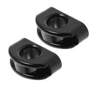FOYTOKI 2 Piezas Guía de Polea de Nailon para Cable, Rueda de Rodillo Grande, Negro, Instalación Sencilla y Fácil Sustitución, para Entorno Marino y Carro de Canoa