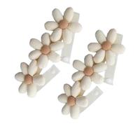 FOYTOKI 2 Piezas Hebillas de Cortina Flores Artificiales Hechas a Mano | Cinta Decorativa Boho, Poliéster, Cierre a Presión, para Ventanas y Visillos