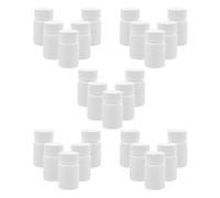 FOYTOKI 20 Botellas de Plástico Blanco con Tapa de Rosca para Medicamentos Sólidos, Frascos de PE de 40 Ml, Dispensador Fácil y Seguro para Viaje y Almacenamiento