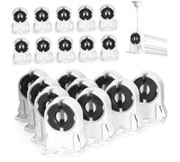 FOYTOKI 20 Piezas Soporte para Tubo de Lámpara Fluorescente T8 de PC Resistente al Calor Compatible Conversión LED para Iluminación en Oficina y Taller
