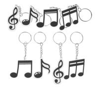FOYTOKI 20 Unidades Llavero de Pvc Notas Musicales Negras para Fiesta Temática de Música, Paquete de Diseño Único y Colgantes para Amantes Música