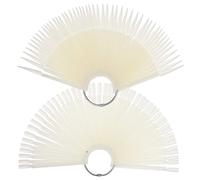 FOYTOKI 200piezas Palitos Para Muestrario De Uñas De Gel Unidades De Plástico Con Anillos Metálicos Para Principiantes y Salones De Uñas